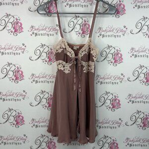 Nk imode dress Lacie Lace Trimmed Brown Chemise pink blush pink